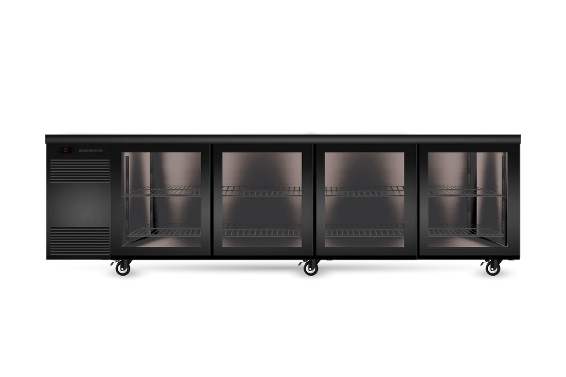 BackBar 4 Glass Sliding Door CounterLine Fridge CL.4.GSL