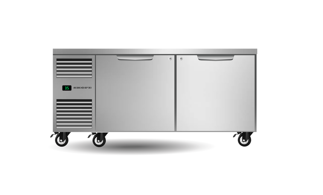 Two Solid Door Underbench GN2/1 Fridge PG21.UBR.2.SD