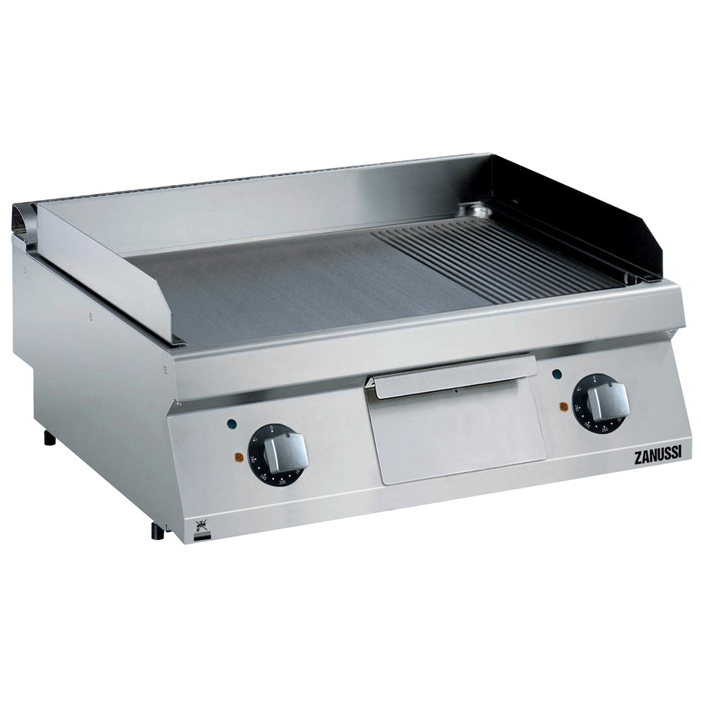 Electric 800mm Smooth and Ribbed Brushed Chrome Plate Fry Top 372347