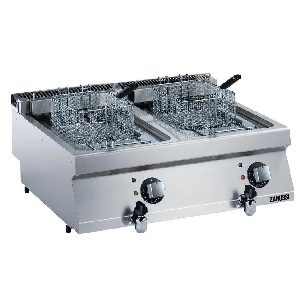 Electric 800mm Twin Well 2 x 12L Benchtop Fryer 372080