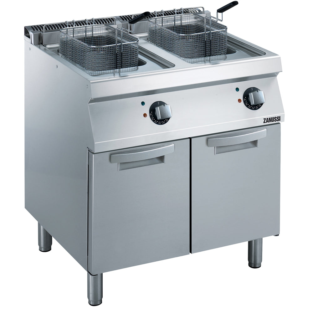 Electric 800mm Twin Well 2 x 14L Freestanding Tube Deep Fryer 372085