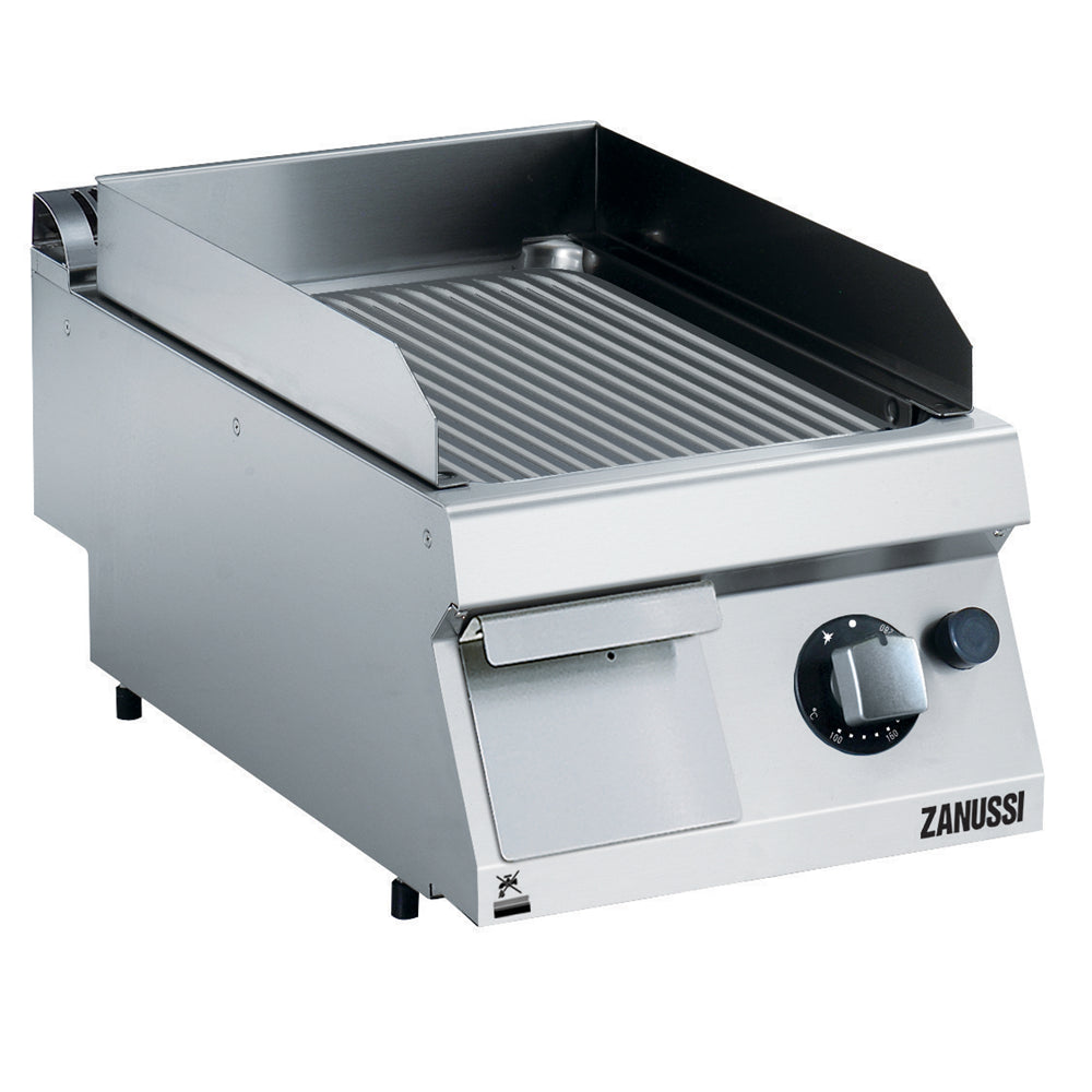 Gas 400mm Ribbed Brushed Chrome Plate Fry Top 372323