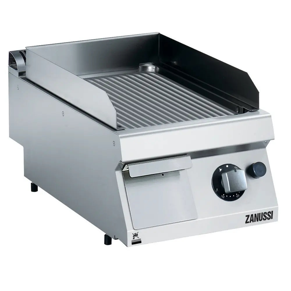 Gas 400mm Ribbed Brushed Chrome Plate Fry Top 372323