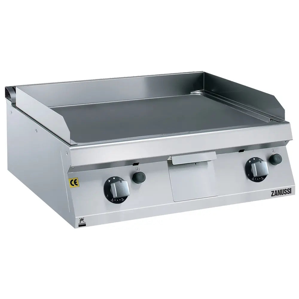 Gas 800mm Smooth Brushed Chrome Plate Fry Top 372330