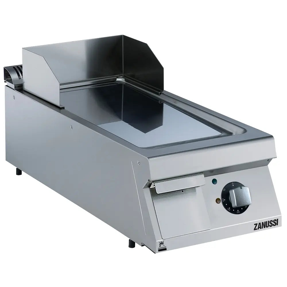 Electric 400mm Smooth Polished Chrome Sloped Plate Fry Top 392072