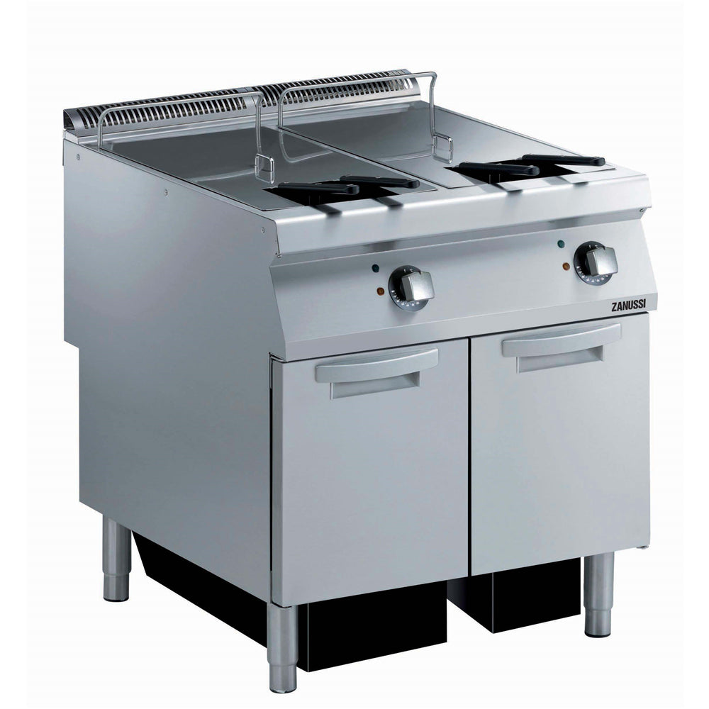 Electric 800mm Twin Well 2 x 23L Freestanding V-Shaped Deep Fryer 392338
