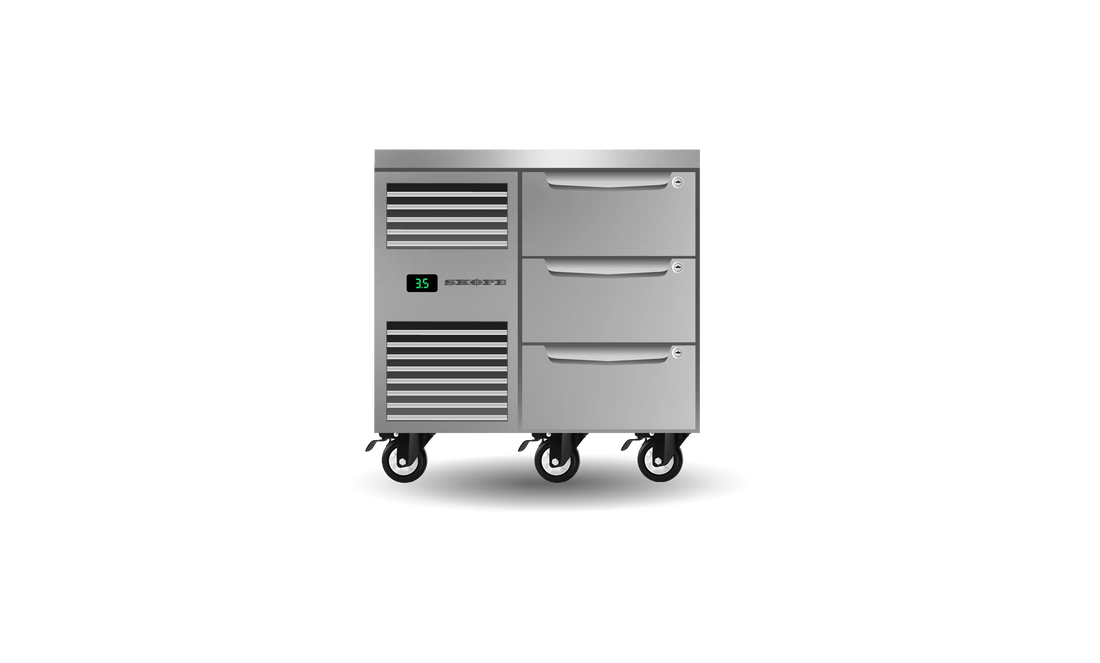 Three Drawer, One Bay, Underbench GN 1/1 Fridge PG11.UBR.1.D3