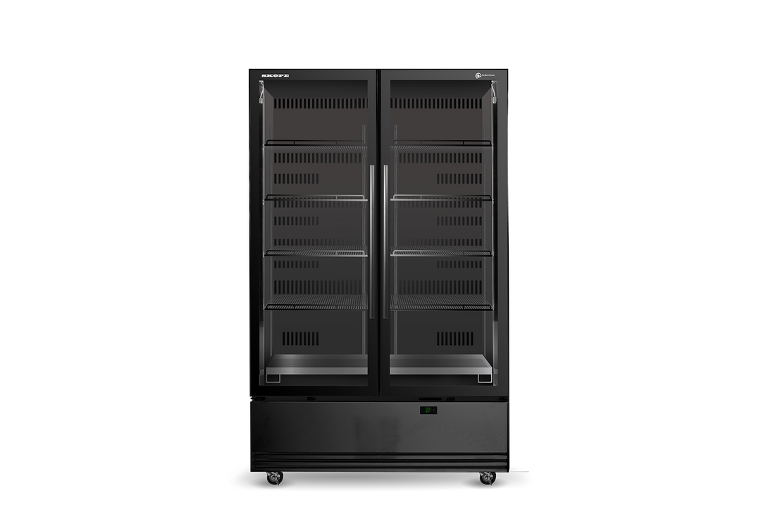 SKB1200N-A 2 Glass Door Display or Storage Fridge