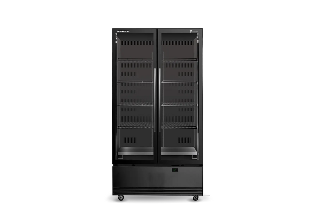 SKB900N-A 2 Glass Door Display or Storage Fridge