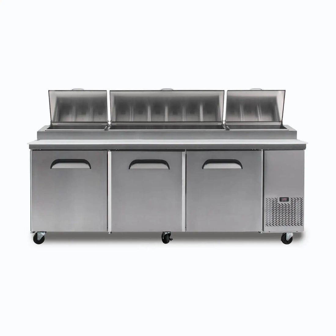 Pizza Prep Fridge - 3 Doors - 2370mm - 12 Pans PP2370