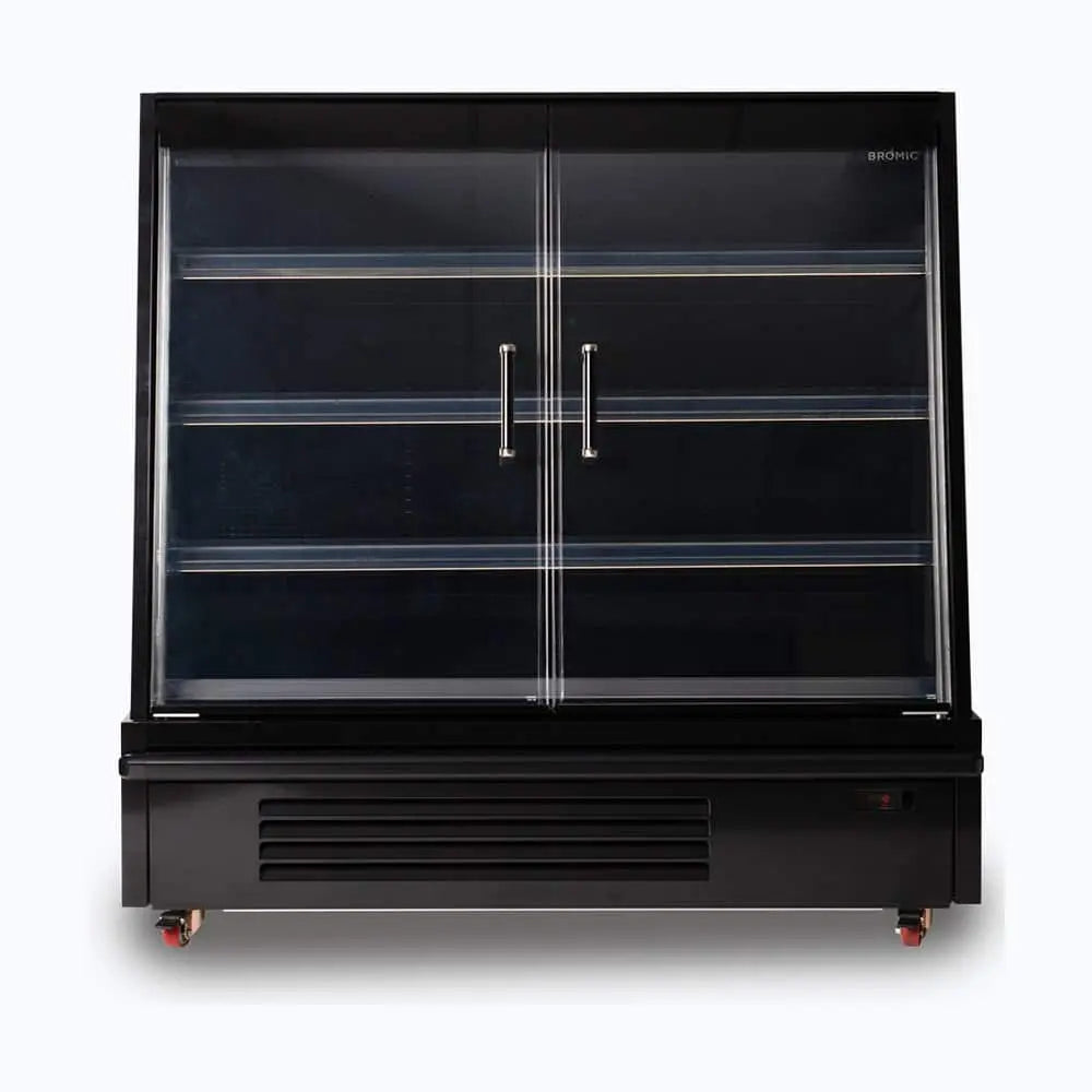 Semi Vertical Display Fridge - Gondola - 1580mm - 2 Doors - Hinged SVM1580HD-NR
