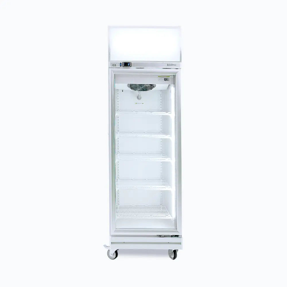 Upright Display Fridge - 444L - 1 Door - Flat Glass - Lightbox GD0500LF