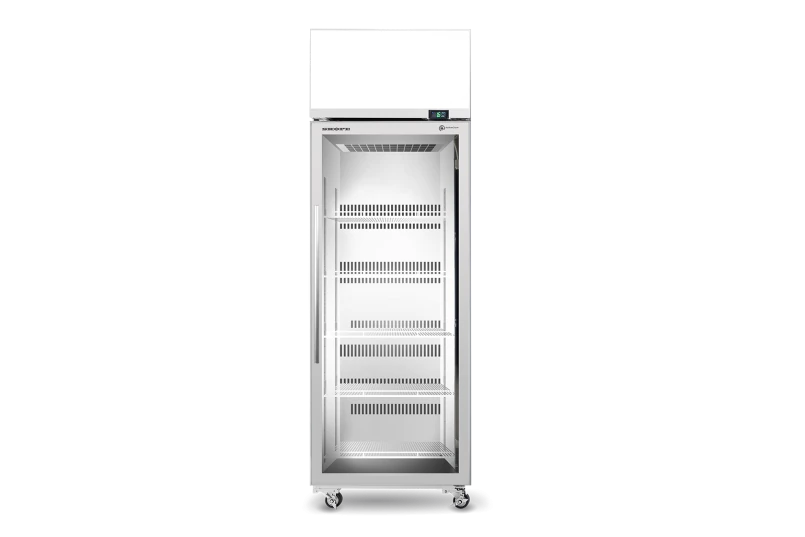 SKT650N-AC 1 Glass Door Display or Storage Fridge, Lit Sign