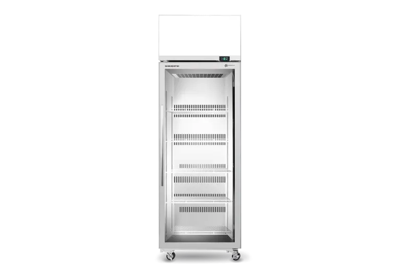 SKT650N-AC 1 Glass Door Display or Storage Fridge, Lit Sign