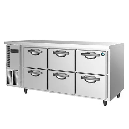 HOSHIZAKI RTC-167DEA-GN-6D 404L 6 Drawer 150mm Deep Gastronorm Underbench Refrigerator on castors