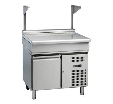 Waldorf 800 Series BTL8900S-RB - 900mm Bench Top With Salamander Support Low Back Version – Refrigerated Base