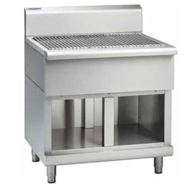 Waldorf 800 Series SF8120-CD - 1200mm Solid Fuel Grill - 215mm Splashback Version - Cabinet Base with Doors