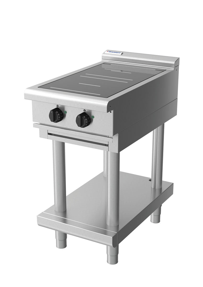 Waldorf 800 Series INL8200R3-LS - 450mm Electric Induction Cooktop Low Back Version - Leg Stand