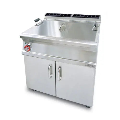 F45-78ET 45L Large Pan Electric Pastry Fryer on Cabinet
