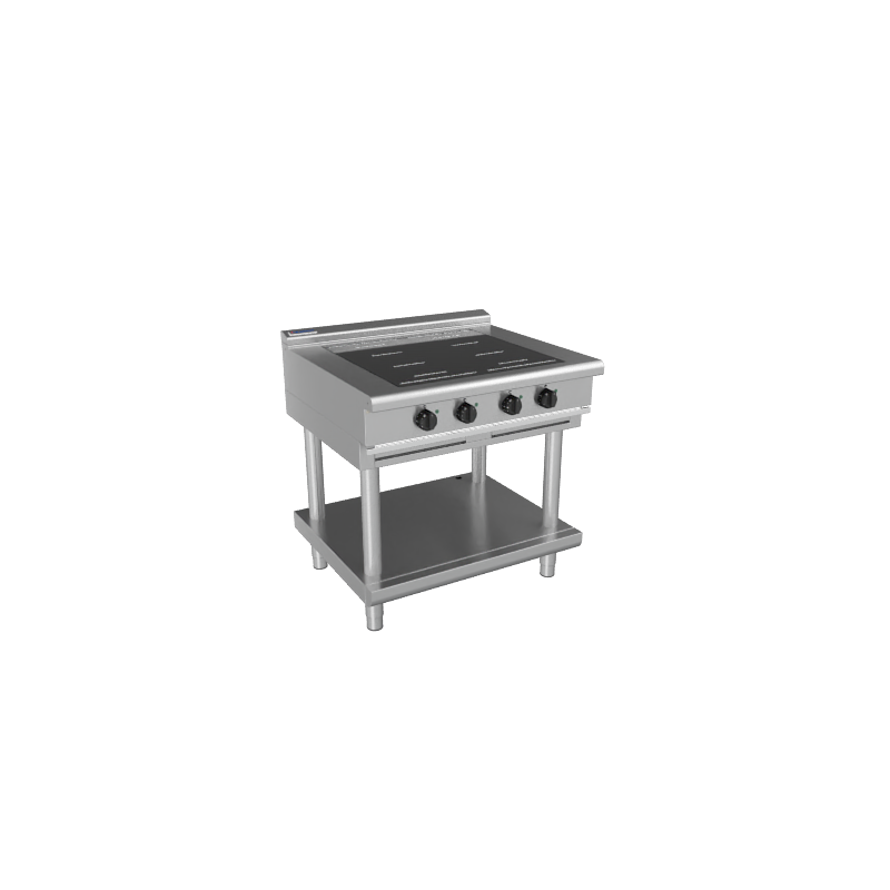 Waldorf 800 Series INL8400R3-LS - 900mm Electric Induction Cooktop Low Back Version - Leg Stand
