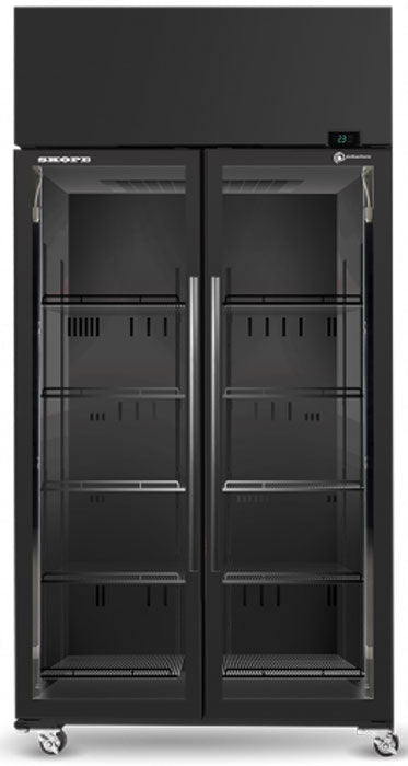 SKT1000N-AC 2 Glass Door Display or Storage Fridge, Lit Sign