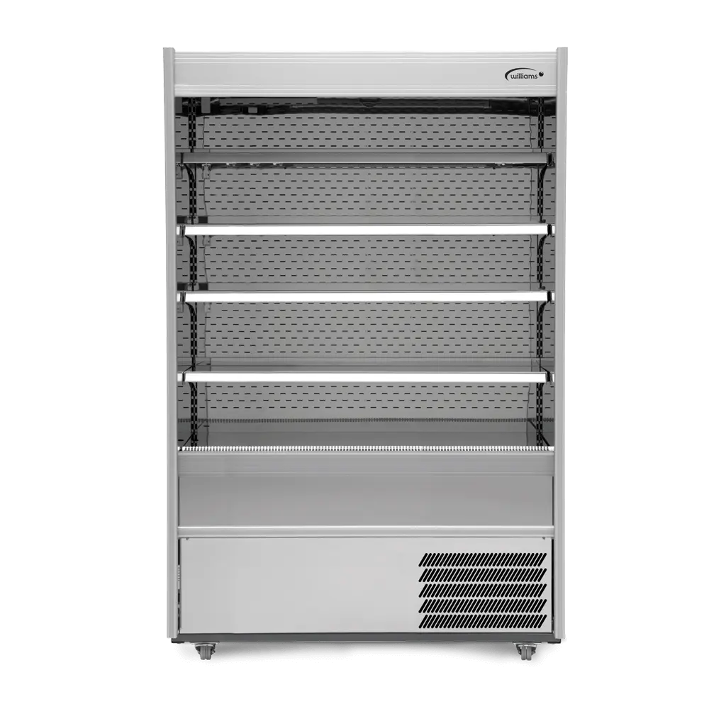 Gem Multideck - stainless steel open deck fridge with night blind M100MTSCN