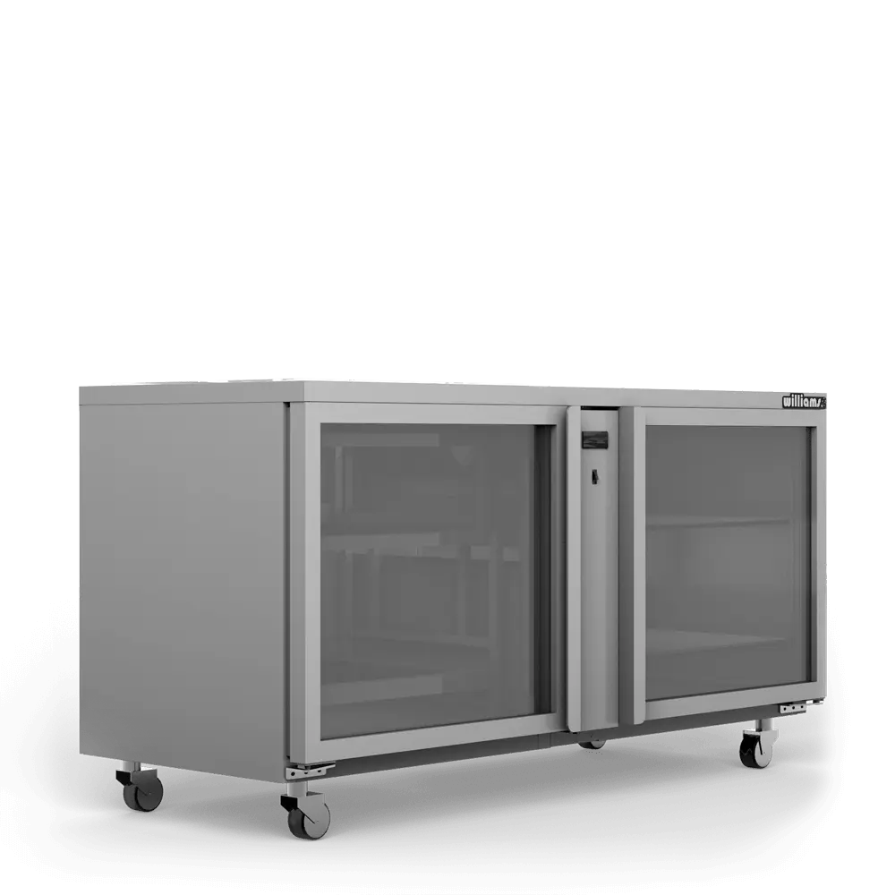 Glass Chiller - Two Door Remote Spring Loaded Glass Chiller GC2RGDSL