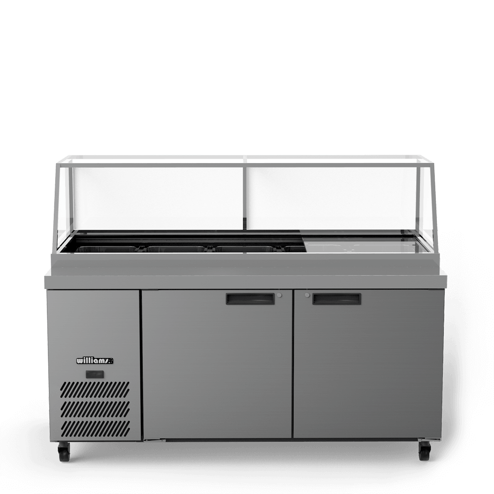 Banksia - Three Door White Colorbond Prep Counter Refrigerator With Flat Blown Air Well HSP5UBA