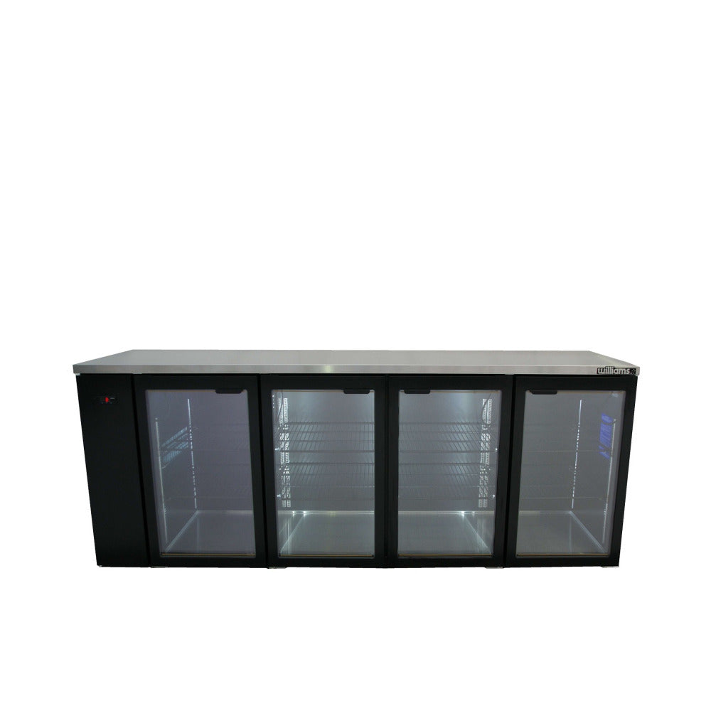 Cameo - Four Door Black Colorbond Remote Back Bar Counter Display Refrigerator HC4RGB