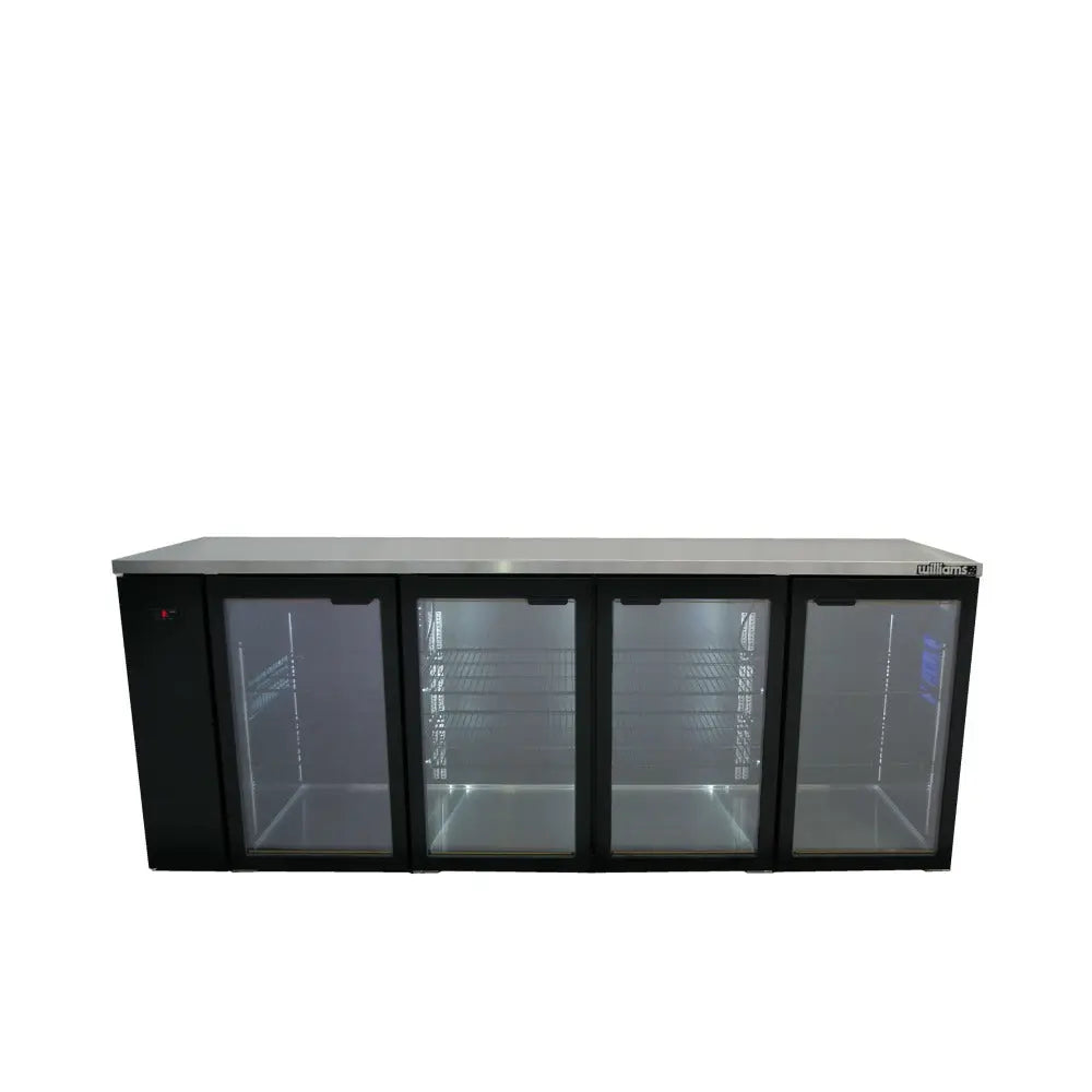 Cameo - Four Door Black Colorbond Remote Back Bar Counter Display Refrigerator HC4RGB