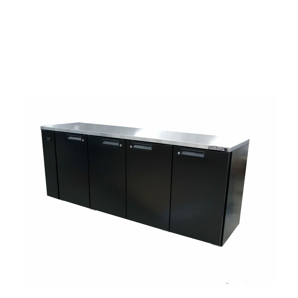 Cameo - Four Door Black Colorbond Remote Back Bar Counter Display Refrigerator HC4RSB