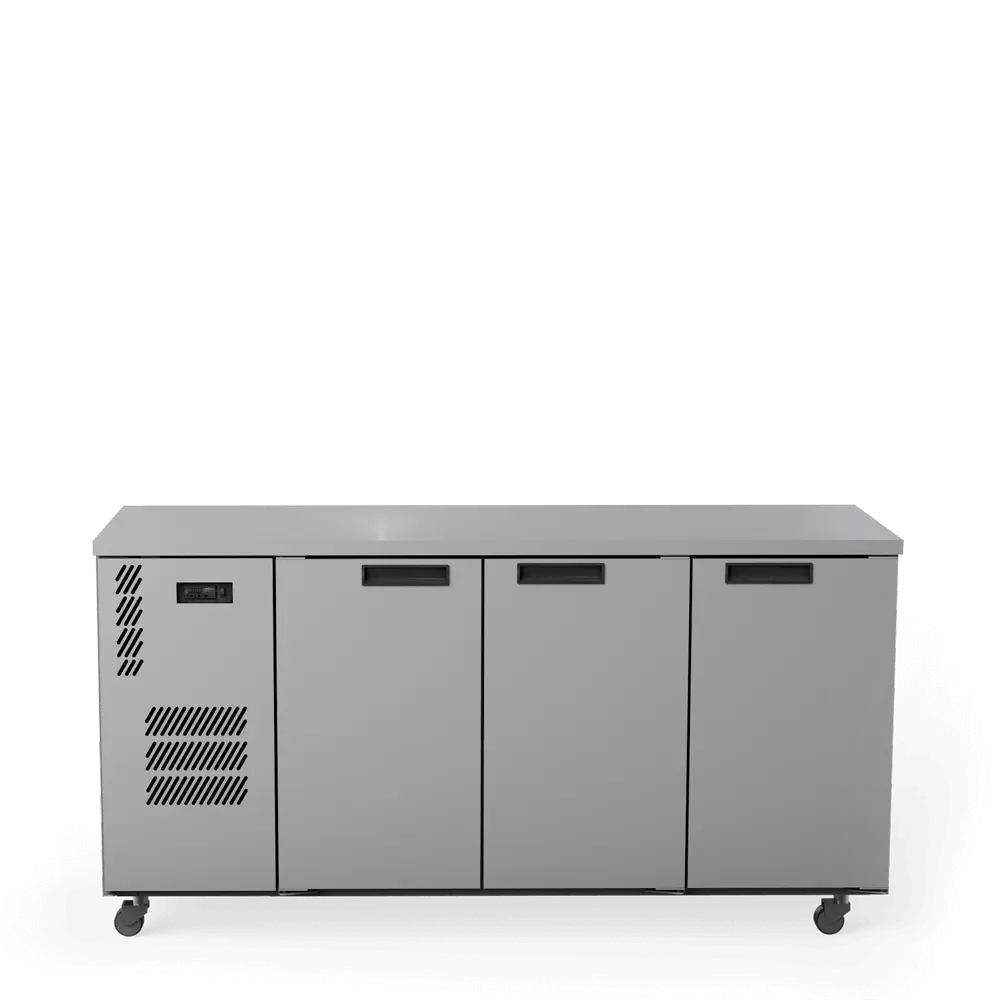 Cameo - Three Door Stainless Steel Under Counter Display Refrigerator HC3USSHC