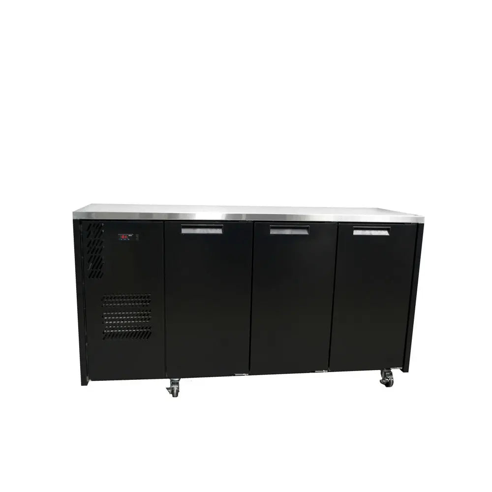 Cameo - Three Door Black Colorbond Under Counter Display Refrigerator HC3USBHC