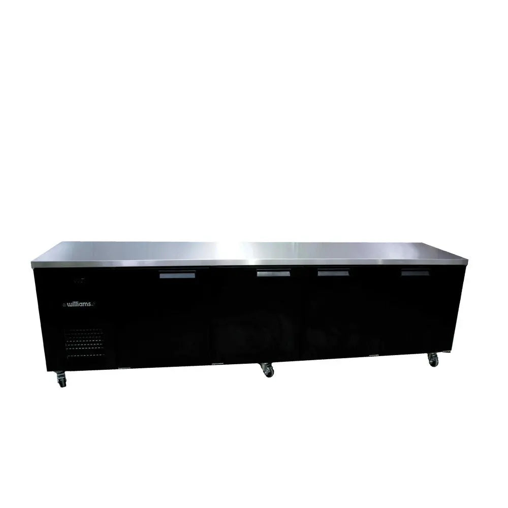 Boronia - Four Door Black Colorbond Under Counter Display Refrigerator HB4USBHC