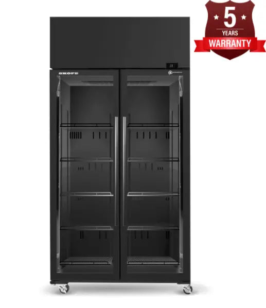 SKT1000N-A 2 Glass Door Display or Storage Fridge