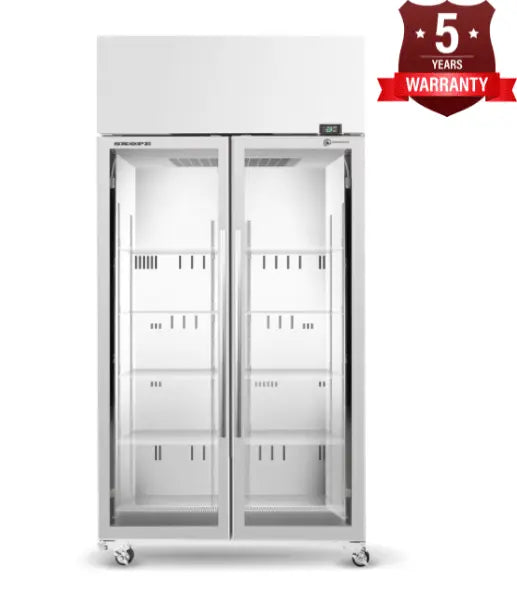 TME1000N-A 2 Glass Door Display or Storage Fridge