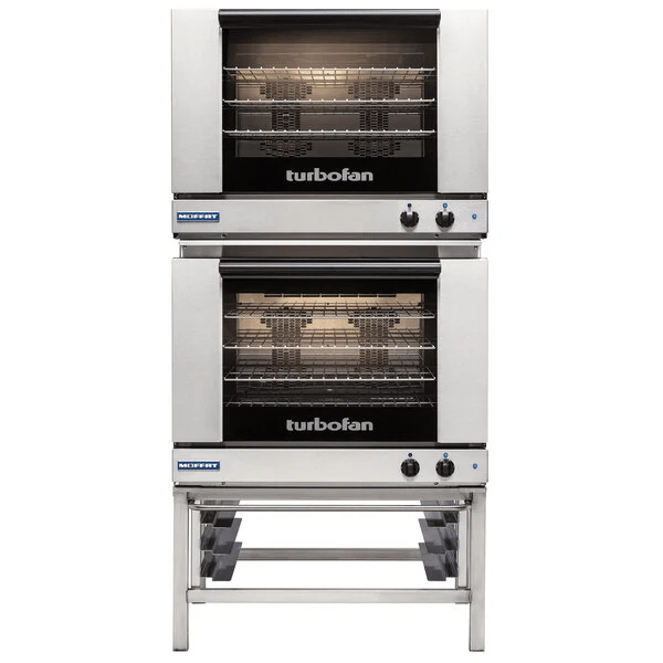 Turbofan E28M4/2 - Full Size Tray Manual Electric Convection Ovens Double Stacked