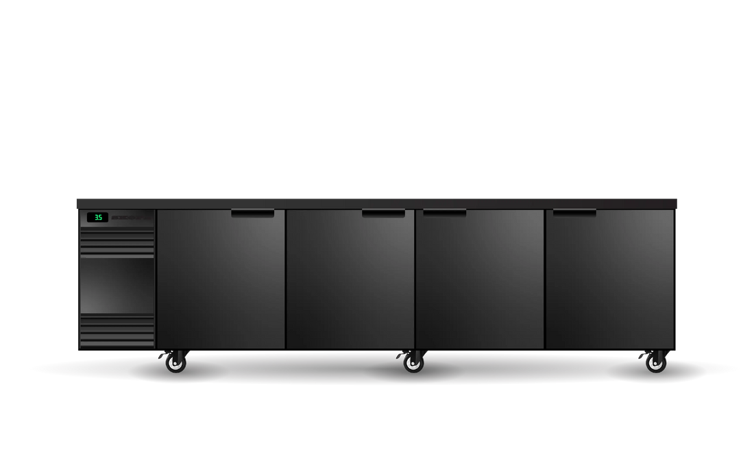 BackBar 4 Solid Swing Door SlimLine Fridge SL.4.SSW