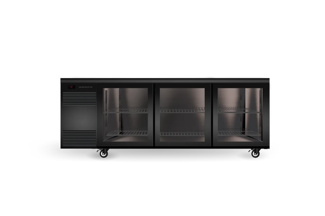 BackBar 3 Glass Sliding Door CounterLine Fridge CL.3.GSL