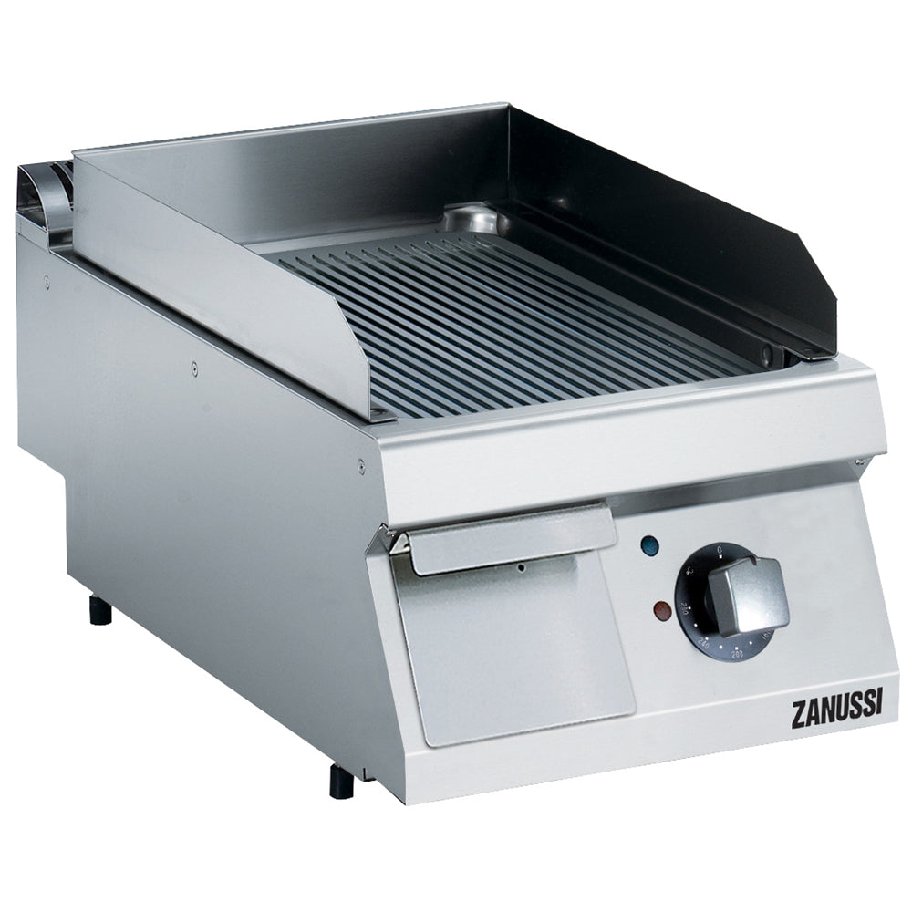 Electric 400mm Ribbed Brushed Chrome Plate Fry Top 372332