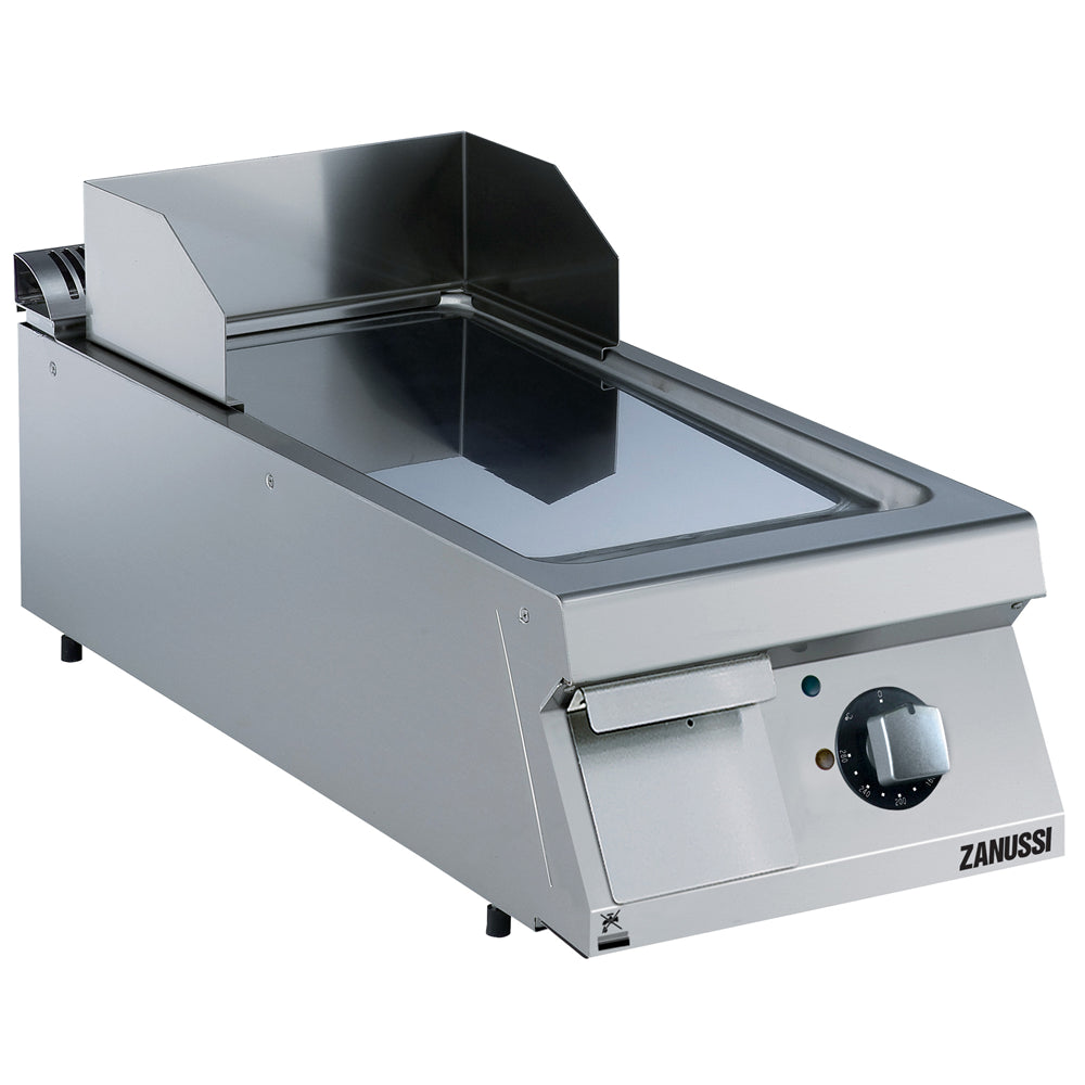 Electric 400mm Smooth Polished Chrome Sloped Plate Fry Top 392072