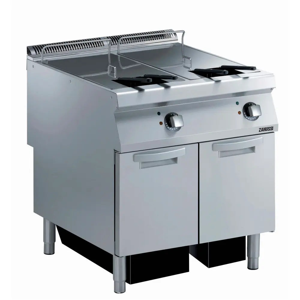 Electric 800mm Twin Well 2 x 23L Freestanding V-Shaped Deep Fryer 392338