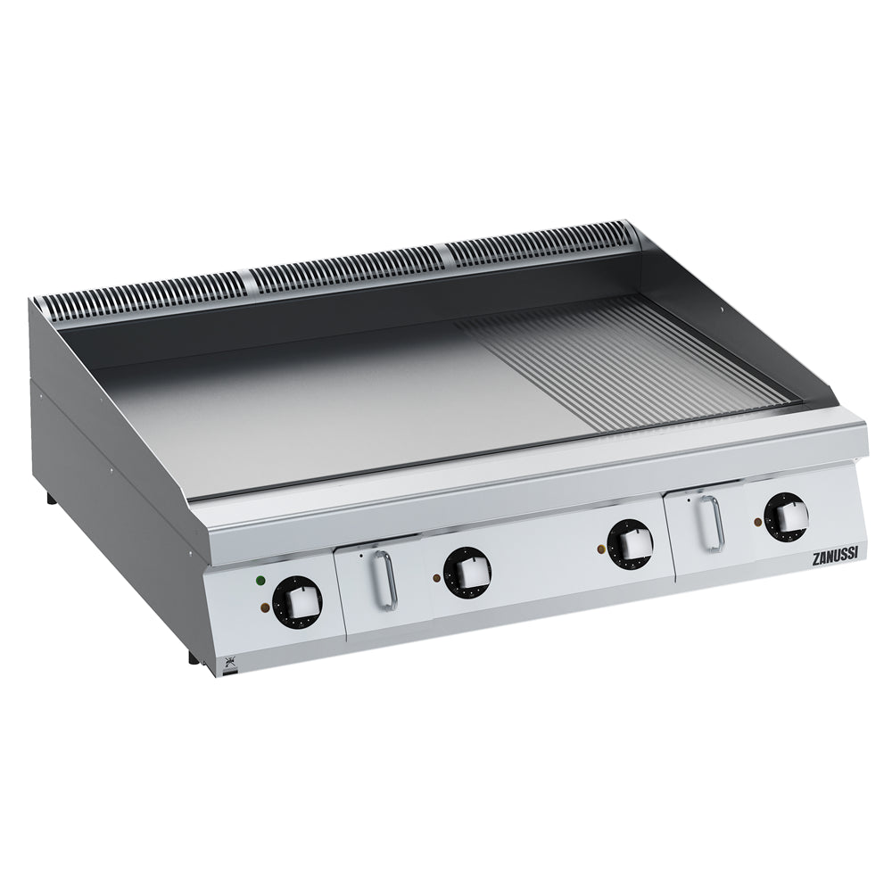 Electric 1200mm 2/3 Smooth 1/3 Ribbed Chromium Plate Fry Top - HP 392405