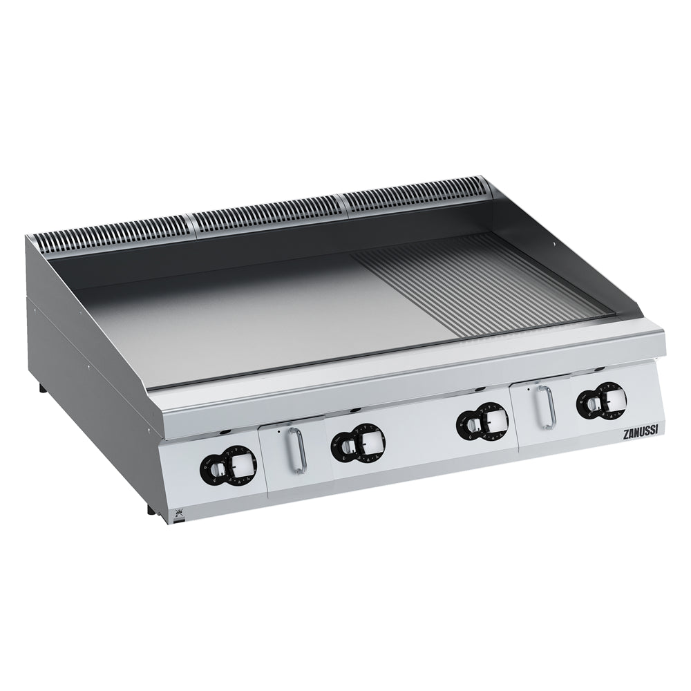Gas 1200mm 2/3 Smooth 1/3 Ribbed Chromium Plate Fry Top - HP 392407