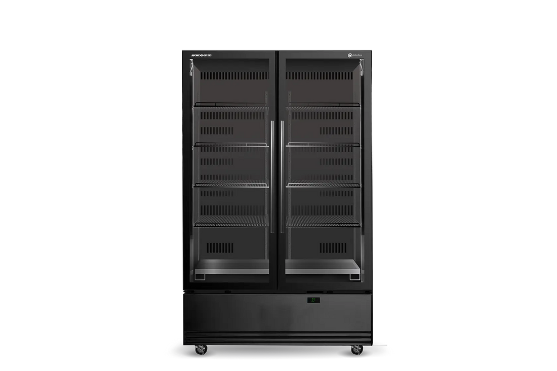SKB1200N-A 2 Glass Door Display or Storage Fridge