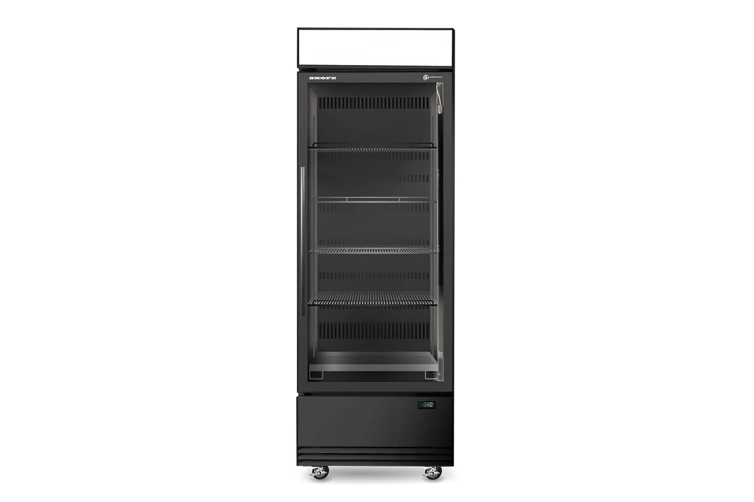 SKB600N-AC 1 Glass Door Display or Storage Fridge, Lit Sign