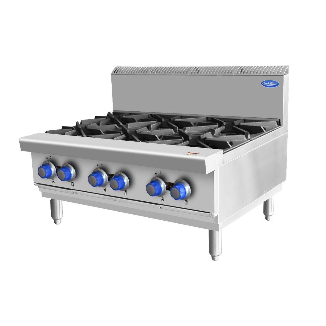 OPEN 6 BURNER COOK TOPS NG AT80G6B-C-NG