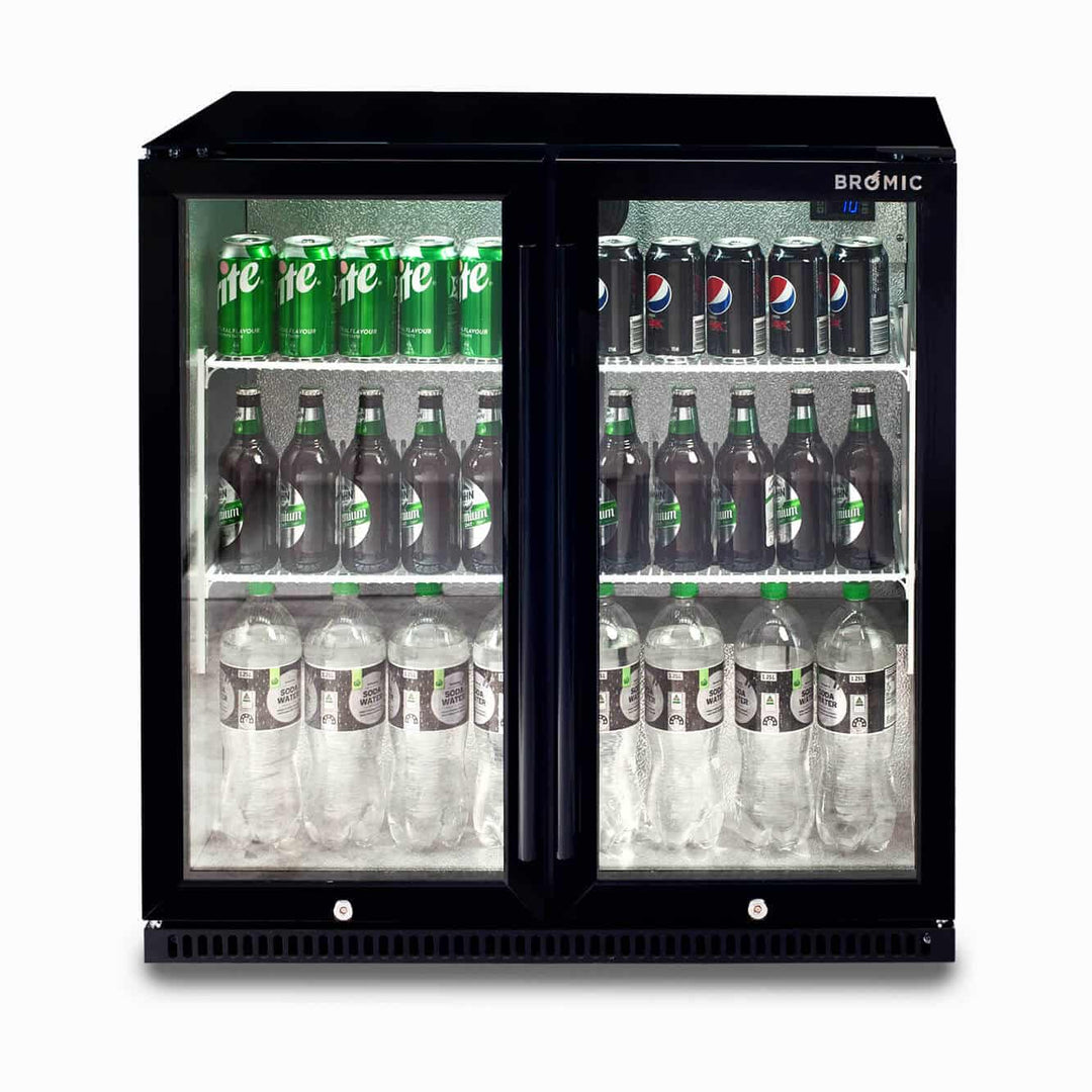 Back Bar Fridge - 190L - 2 Doors - Hinged BB0200GD-NR-1