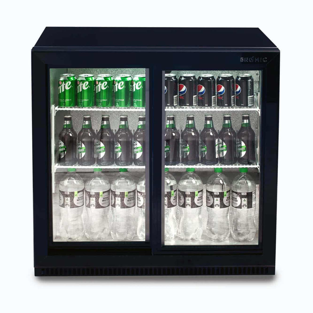 Back Bar Fridge - 190L - 2 Doors - Sliding BB0200GDS-NR-1