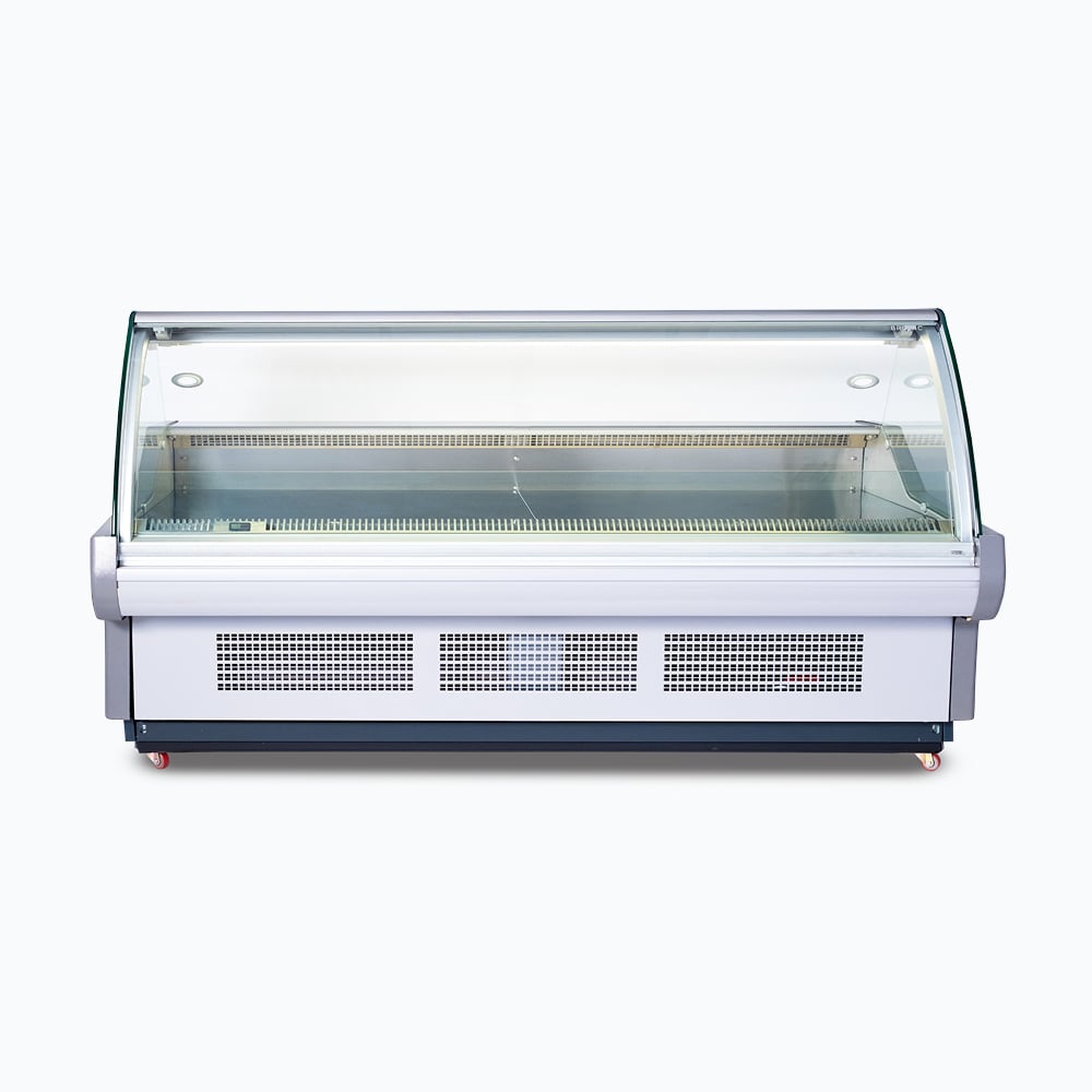 Curved Glass Deli Display - 2580mm DD2500CG-NR